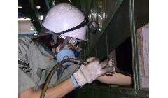 気吹き作業写真