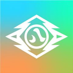 色見本。水色・黄緑・オレンジのグラデーション。